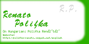 renato polifka business card